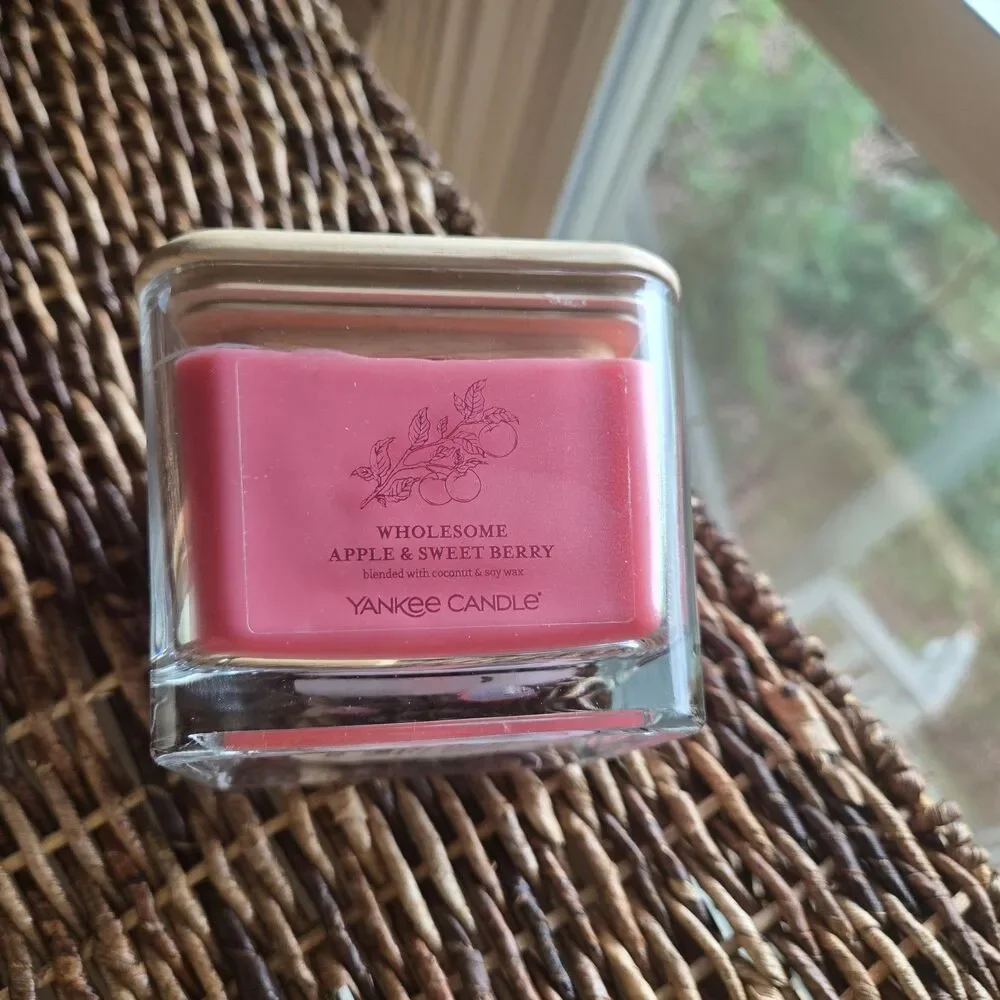 Yankee Candle Well Living Square Jar Wood Lid You Choose the Scent You Want